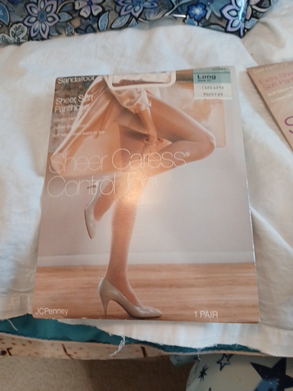 JCPenney Sheer Caress Control Top Sheer Satin Pantyhose - Nude